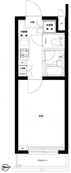 ルーブル早稲田六番館の間取り図