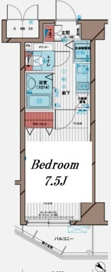 メインステージ五反田駅前の間取り図