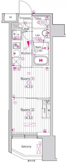 ガーラ・プレシャス三軒茶屋の間取り図