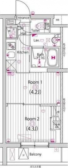 ガーラ・ヴィスタ調布の間取り図