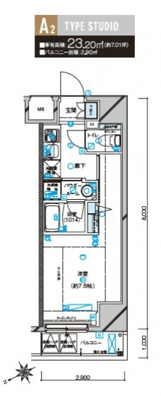メインステージ立川の間取り図