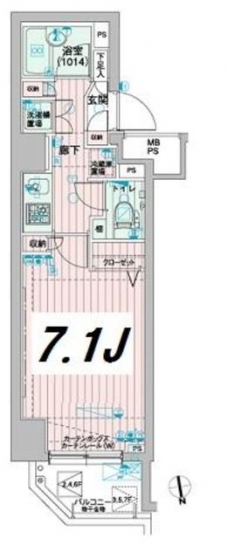 メインステージ浜松町の間取り図