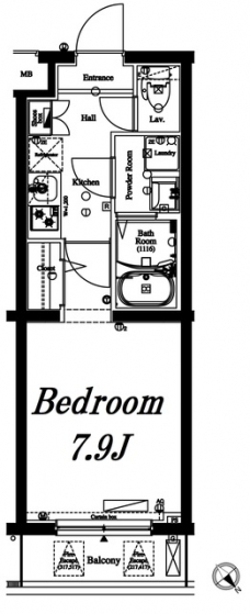 アクサス蒲田南の間取り図