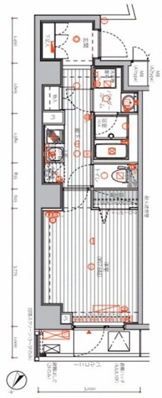 メインステージ千代田岩本町コモデの間取り図