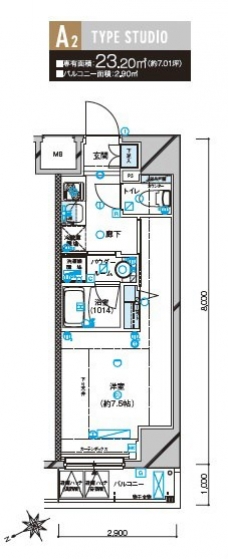 メインステージ立川の間取り図