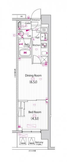 ガーラ・パークサイド亀戸の間取り図