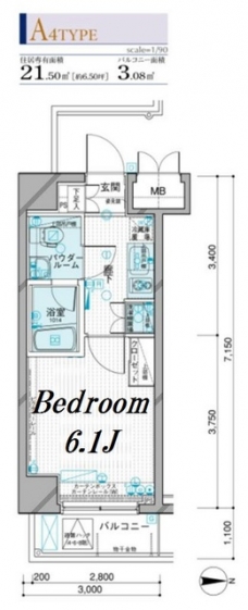 メインステージ錦糸町の間取り図