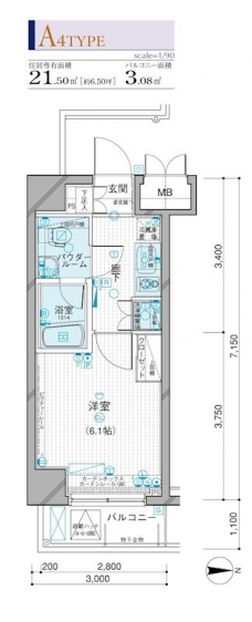 メインステージ錦糸町の間取り図