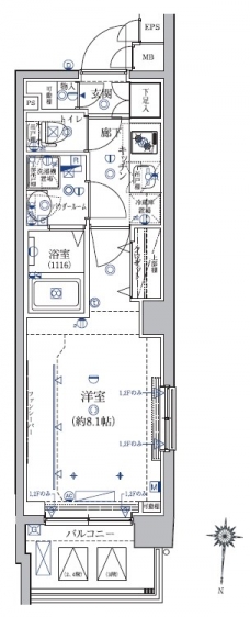 クレイシア菊川の間取り図
