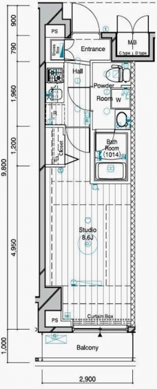 メインステージ二子多摩川の間取り図
