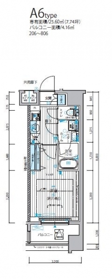 メインステージ錦糸町IXの間取り図