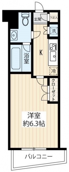 アクサス豊洲アジールコートの間取り図