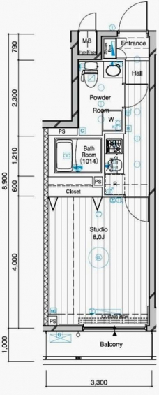 メインステージ二子多摩川の間取り図