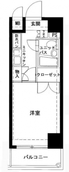 メインステージ大森海岸の間取り図