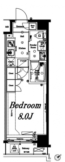 アクサス武蔵小山アジールコートの間取り図