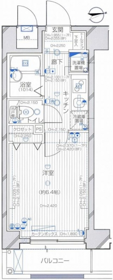 ラグジュアリーアパートメント・デュオ神楽坂の間取り図