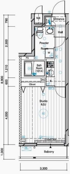 メインステージ二子多摩川の間取り図
