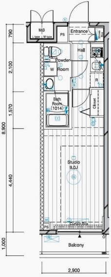 メインステージ二子多摩川の間取り図