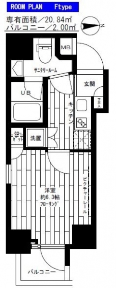 ステージファースト西新宿の間取り図