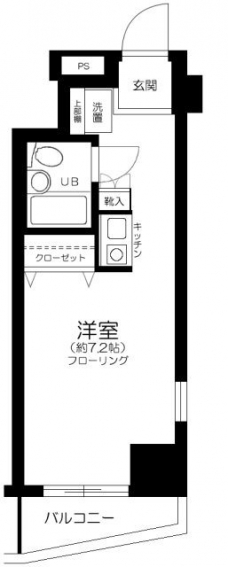 エスコート麻布十番の間取り図
