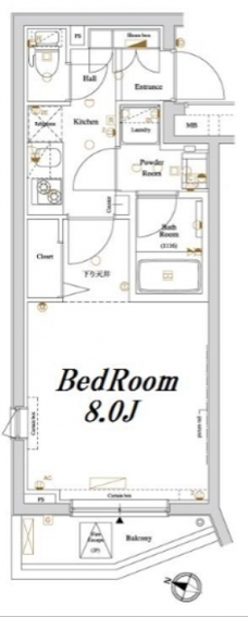 アクサス新宿の間取り図