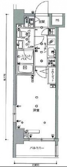 スカイコートパレス明大前の間取り図