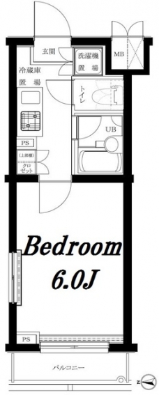 ルーブル早稲田六番館の間取り図