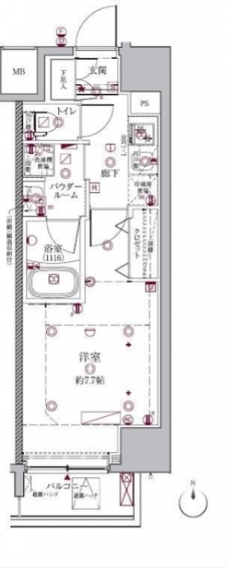 クレイシアIDZ中野アーバンスクエアの間取り図