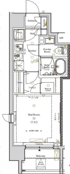 アクサス西大島Sta.の間取り図