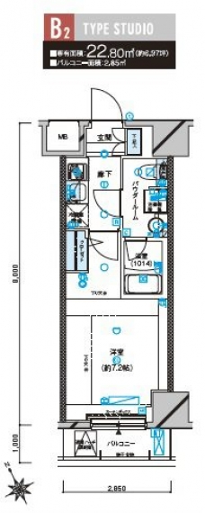 メインステージ立川の間取り図