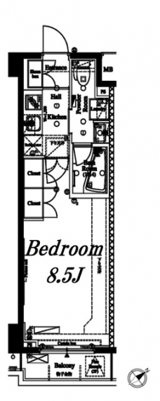 AXAS武蔵小山アジールコートの間取り図