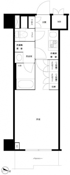 ルーブル方南町弐番館の間取り図