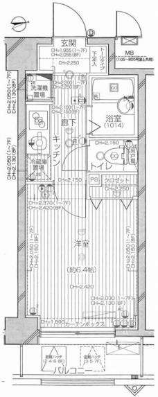 ラグジュアリーアパートメント・デュオ神楽坂の間取り図
