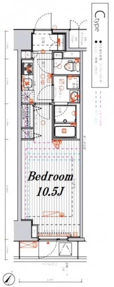 メインステージ千代田岩本町コモデの間取り図