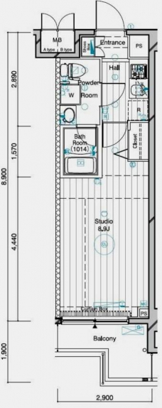 メインステージ二子多摩川の間取り図