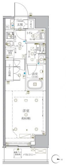 クレイシア新宿中落合の間取り図