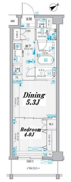 アクサス菊名LRの間取り図