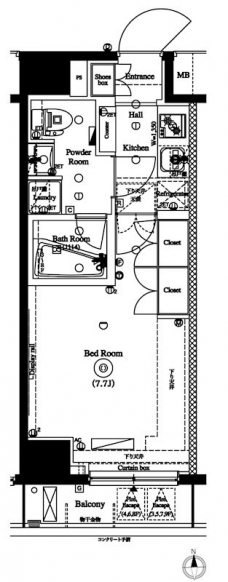 アークマーク八丁堀アジールコートの間取り図