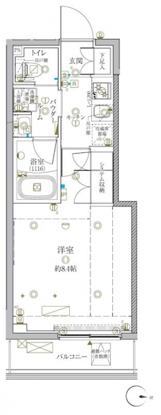 クレイシア新宿中落合の間取り図