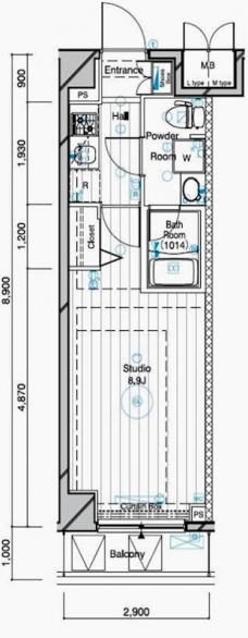メインステージ二子多摩川の間取り図