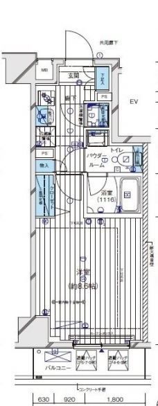 メインステージ北千住VIの間取り図