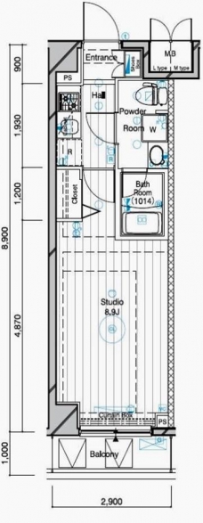 メインステージ二子多摩川の間取り図