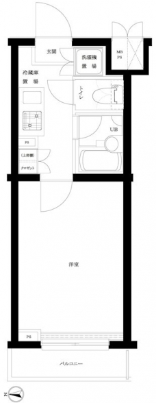 ルーブル早稲田六番館の間取り図
