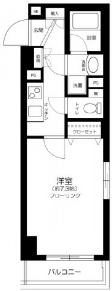 パレステュディオ新宿御苑前の間取り図