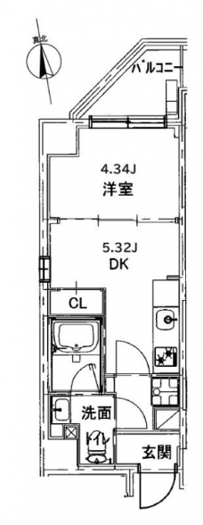 CREAL門前仲町IIの間取り図