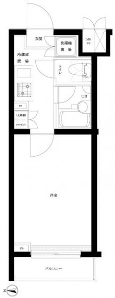 ルーブル早稲田六番館の間取り図