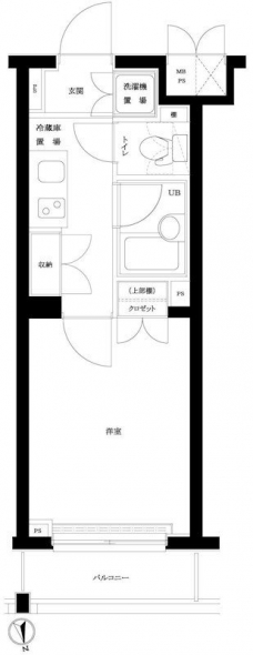 ルーブル早稲田弐番館の間取り図