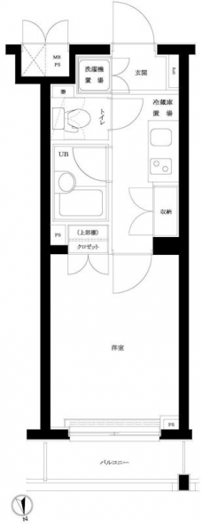 ルーブル早稲田弐番館の間取り図