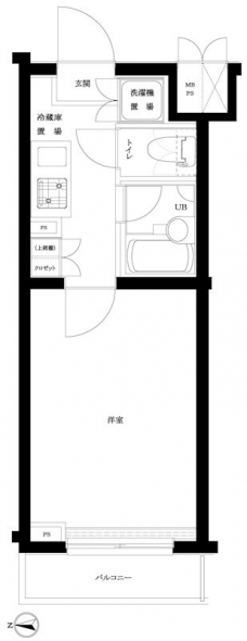 ルーブル早稲田六番館の間取り図