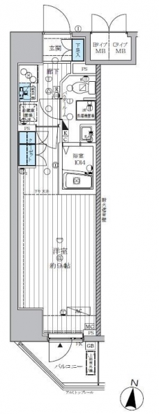 ランドステージ両国の間取り図
